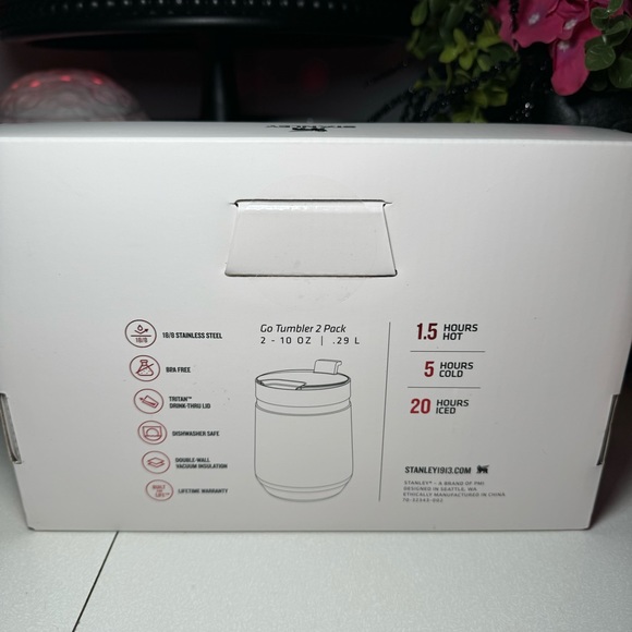 ✨🆕 Stanley 2pk 10 oz Stainless Steel Go Tumblers Cosmo Pink / Black - Picture 4 of 4